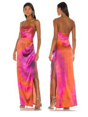 Retrofete Marlene Dress in Bronze, Pink & Purple XS NWOT